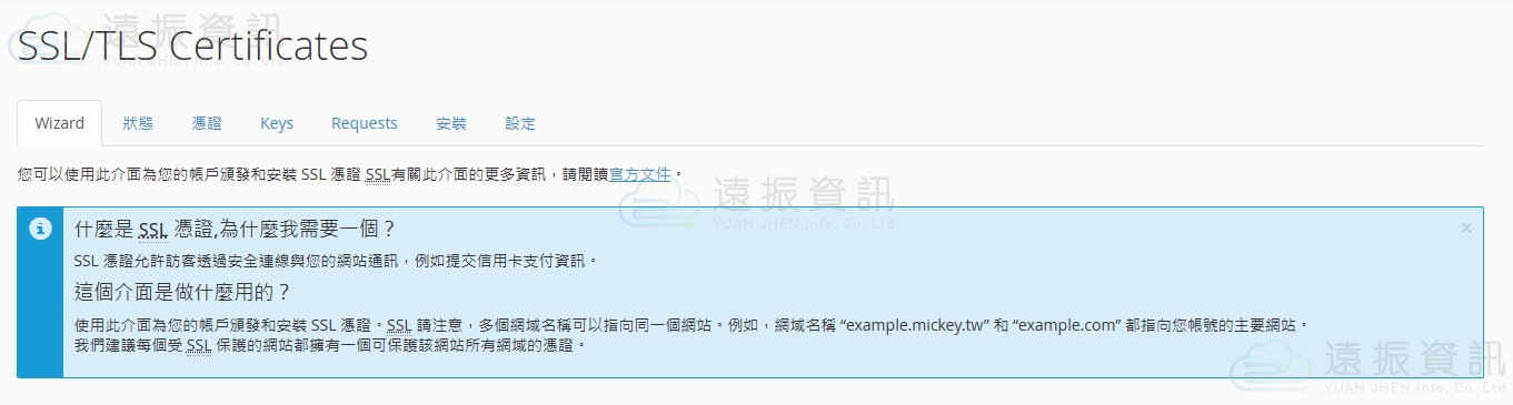 Wizard 引導步驟 1